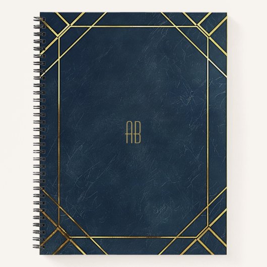Creëer Uw eigen Navy Blue & Gold Notitieboek (Voorkant)