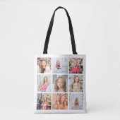 Creëer Uw Eigen Negen Fotocollage Canvas tas (Voorkant)