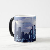 Creëer Uw eigen Night Sky & Birds Stadslandschap Magische Mok (Voorkant links)