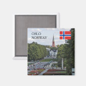 Creëer uw eigen Noorwegen foto reizen souvenir Magneet (Voorkant / Achterkant)