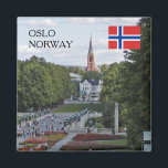 Creëer uw eigen Noorwegen foto reizen souvenir Magneet<br><div class="desc">Noorwegen Scandinavië,  Oslo Vigeland park,  Noorse vlag,  reissouvenir Magnet U kunt creëer uw eigen Noorwegen reismagneet. Voeg je eigen foto en je eigen tekst toe.</div>