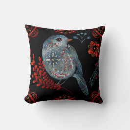 Creëer uw eigen Nordic Blue Bird Kussen