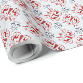 Creëer Uw eigen Nordic Red Deer & Trees Cadeaupapier (Rol Hoek)