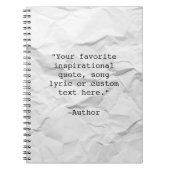 Creëer Uw eigen Notitieboek van het Citaat (Voorkant)