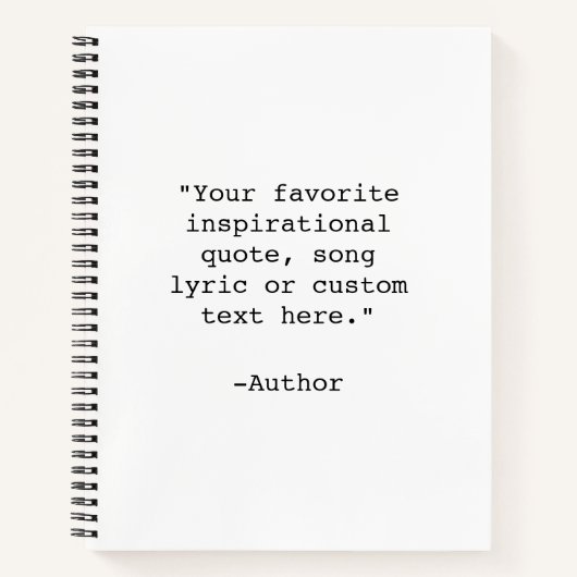 Creëer Uw eigen Notitieboek van het Citaat (Voorkant)