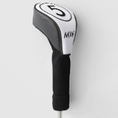 Creëer uw eigen nummer monogram op maat golfheadcover (Schuin)