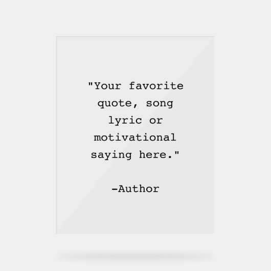 Creëer Uw eigen offerte Acryl Bord (Voorkant)