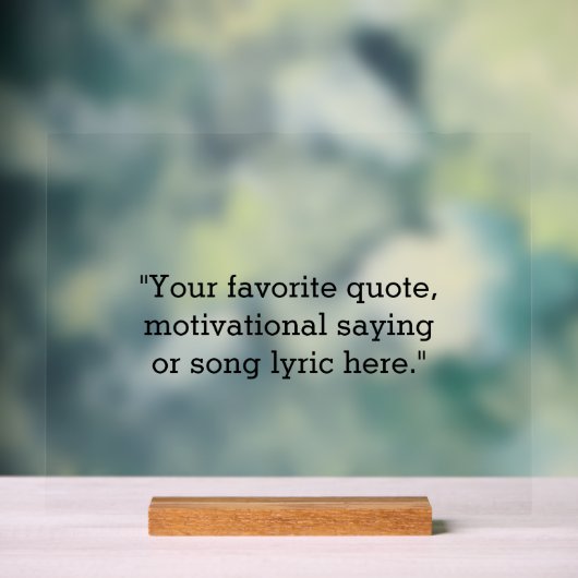 Creëer Uw eigen offerte Acryl Bord (Neutraal)