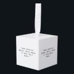 Creëer Uw eigen offerte Decoratie<br><div class="desc">Creëer uw eigen gepersonaliseerde kerstboomdecoratie met uw aangepaste offerte in een minimalistische typografie van de typemachine.</div>