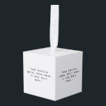 Creëer Uw eigen offerte Decoratie<br><div class="desc">Creëer uw eigen gepersonaliseerde kerstboomdecoratie met uw aangepaste offerte in een minimalistische typografie van de typemachine.</div>