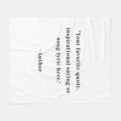 Creëer Uw eigen offerte Fleece Deken (Voorkant (Horizontaal))