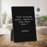 Creëer Uw eigen offerte Fotoplaat<br><div class="desc">Creëer uw eigen aangepaste offerte plaquette home decor. Beschikt over minimalistische typemachinetypografie.</div>