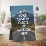 Creëer Uw eigen offerte Fotoplaat<br><div class="desc">Creëer uw eigen offerte plaquette Personaliseer deze print met een moderne minimalistische typografie en natuur landschapsachtergrond.</div>