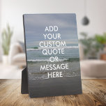 Creëer Uw eigen offerte Fotoplaat<br><div class="desc">Creëer uw eigen aangepaste offerte plaquette. Personaliseer deze magneet met moderne minimalistische typografie en oceaangolven landschap.</div>
