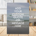 Creëer Uw eigen offerte Fotoplaat<br><div class="desc">Creëer uw eigen aangepaste offerte plaquette. Personaliseer deze magneet met moderne minimalistische typografie en oceaangolven landschap.</div>