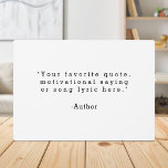 Creëer Uw eigen offerte Fotoplaat<br><div class="desc">Creëer uw eigen aangepaste citaat plaquette home decor. Voeg uw favoriete gezegde,  bijbeltekst of gepersonaliseerde tekst toe in minimalistische typografie in schrijfmachinestijl.</div>