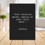 Creëer Uw eigen offerte Fotoplaat<br><div class="desc">Creëer uw eigen aangepaste offerte plaquette home decor. Beschikt over minimalistische typemachinetypografie.</div>
