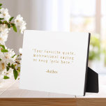 Creëer Uw eigen offerte Fotoplaat<br><div class="desc">Creëer uw eigen aangepaste citaat plaquette home decor. Voeg uw favoriete gezegde,  bijbeltekst of gepersonaliseerde tekst toe in minimalistische typografie in schrijfmachinestijl.</div>