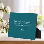 Creëer Uw eigen offerte Fotoplaat<br><div class="desc">Creëer uw eigen aangepaste citaat plaquette home decor. Voeg uw favoriete gezegde,  bijbeltekst of gepersonaliseerde tekst toe in minimalistische typografie in schrijfmachinestijl.</div>