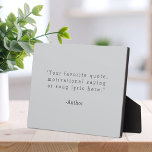 Creëer Uw eigen offerte Fotoplaat<br><div class="desc">Creëer uw eigen aangepaste citaat plaquette home decor. Voeg uw favoriete gezegde,  bijbeltekst of gepersonaliseerde tekst toe in minimalistische typografie in schrijfmachinestijl.</div>