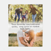 Creëer Uw eigen offerte gepersonaliseerde 2 foto Fleece Deken (Voorkant)