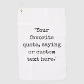 Creëer Uw eigen offerte Golfhanddoek (Voorkant)