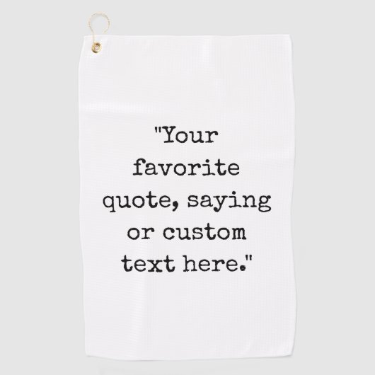 Creëer Uw eigen offerte Golfhanddoek (Voorkant)