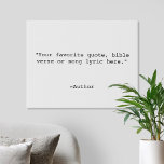 Creëer Uw eigen offerte Imitatie Canvas Print<br><div class="desc">Creëer uw eigen aangepaste canvaswandkunst. Biedt minimalistische typografie voor schrijfmachines.</div>