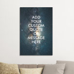 Creëer Uw eigen offerte Imitatie Canvas Print<br><div class="desc">Creëer uw eigen aangepaste canvaswandkunst. Pas deze poster aan met moderne,  minimalistische typografie en 's nachts sterren.</div>