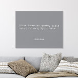 Creëer Uw eigen offerte Imitatie Canvas Print<br><div class="desc">Creëer uw eigen aangepaste citaat canvas muurkunst. Beschikt over minimalistische typografie van de typemachine en een grijze achtergrond.</div>