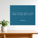 Creëer Uw eigen offerte Imitatie Canvas Print<br><div class="desc">Creëer uw eigen aangepaste canvaswandkunst. Biedt minimalistische typografie voor schrijfmachines.</div>