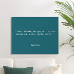 Creëer Uw eigen offerte Imitatie Canvas Print<br><div class="desc">Creëer uw eigen aangepaste canvaswandkunst. Biedt minimalistische typografie voor schrijfmachines.</div>