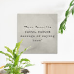 Creëer Uw eigen offerte Imitatie Canvas Print<br><div class="desc">Creëer uw eigen citaat canvas muurkunst. Kenmerken minimalistische typemachine typografie en grunge textuur achtergrond</div>