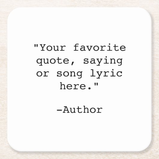 Creëer Uw eigen offerte Kartonnen Onderzetters (Voorkant)