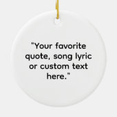 Creëer Uw eigen offerte Keramisch Ornament (Achterkant)