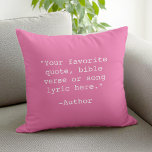 Creëer Uw eigen offerte Kussen<br><div class="desc">Creëer uw eigen douanecitaat werpt kussen. Biedt minimalistische typografie van de schrijfmachine.</div>