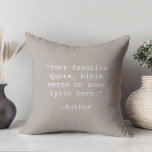 Creëer Uw eigen offerte Kussen<br><div class="desc">Creëer uw eigen douanecitaat werpt kussen. Biedt minimalistische typografie van de schrijfmachine.</div>