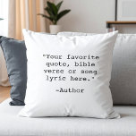 Creëer Uw eigen offerte Kussen<br><div class="desc">Creëer uw eigen douanecitaat werpt kussen. Biedt minimalistische typografie van de schrijfmachine.</div>