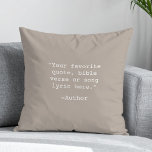 Creëer Uw eigen offerte Kussen<br><div class="desc">Creëer uw eigen douanecitaat werpt kussen. Biedt minimalistische typografie van de schrijfmachine.</div>