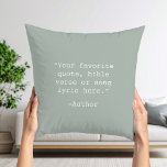 Creëer Uw eigen offerte Kussen<br><div class="desc">Creëer uw eigen douanecitaat werpt kussen. Biedt minimalistische typografie van de schrijfmachine.</div>