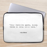 Creëer Uw eigen offerte Laptop Sleeve<br><div class="desc">Creëer uw eigen aangepaste offerte laptop sleeve. Beschikt over minimalistische typemachinetypografie.</div>