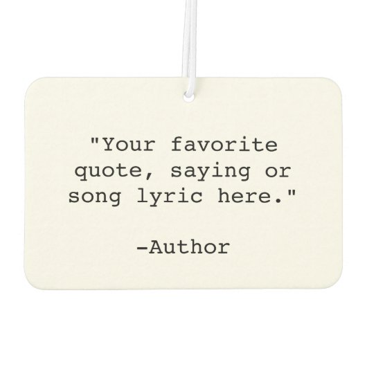 Creëer Uw eigen offerte Luchtverfrisser (Achterkant)