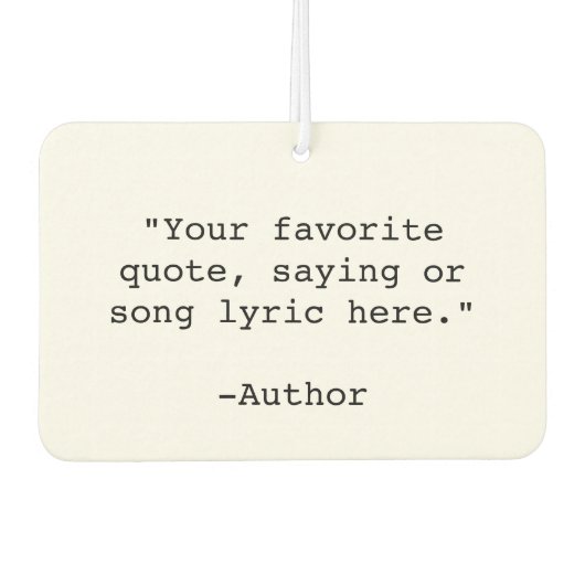 Creëer Uw eigen offerte Luchtverfrisser (Voorkant)