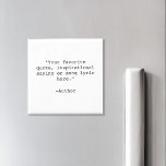 Creëer Uw eigen offerte Magneet<br><div class="desc">Creëer uw eigen aangepast citaatmagneet. Biedt minimalistische typografie van de schrijfmachine.</div>