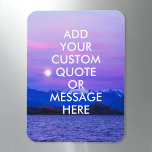 Creëer Uw eigen offerte Magneet<br><div class="desc">Creëer uw eigen citaatmagneet op maat. Personaliseer deze magneet met moderne minimalistische typografie en zonsondergang landschap.</div>