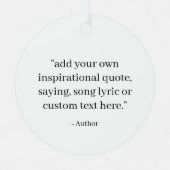 Creëer Uw eigen offerte Metalen Ornament (Voorkant)