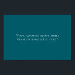 Creëer Uw eigen offerte Poster<br><div class="desc">Creëer uw eigen aangepaste quote poster muurkunst. Beschikt over minimalistische typografie op een donkerblauwgroen achtergrond.</div>