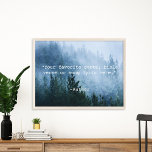 Creëer Uw eigen offerte Poster<br><div class="desc">Creëer uw eigen citaat poster muurkunst. Kenmerken minimalistische typemachine typografie en mistig bos natuur landschap.</div>