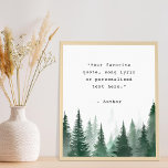 Creëer Uw eigen offerte Poster<br><div class="desc">Creëer uw eigen citaat poster muurkunst. Kenmerken minimalistische typemachine typografie en mistig bos natuur landschap.</div>