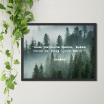 Creëer Uw eigen offerte Poster<br><div class="desc">Creëer uw eigen citaat poster muurkunst. Kenmerken minimalistische typemachine typografie en bos natuur achtergrond.</div>